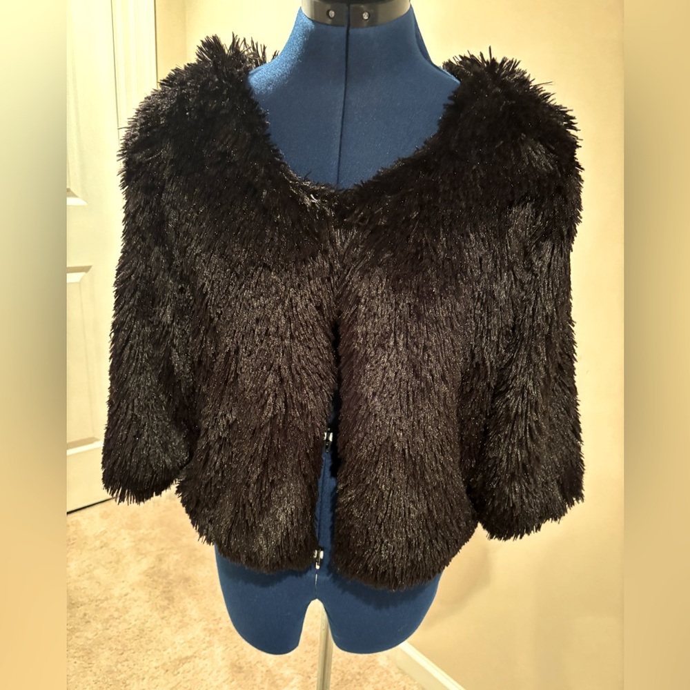 Women's Black Faux Fur Jacket